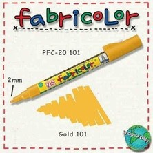 Zig Fabricolor Altın Renk Kumaş Boyama Kalemi 2 mm İnce Uçlu Sanatsal Malzeme