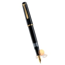 Pelikan M200 Siyah Dolma Kalem 14 Ayar Altın Kaplama Uç Ve Metal Aksam