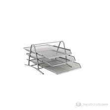 Globox Metal Gri Evrak Rafı 3'Lü 6259