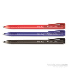 Faber-Castell 1425 Auto Tükenmez Kırmızı 10'lu Kutu (5211545521)