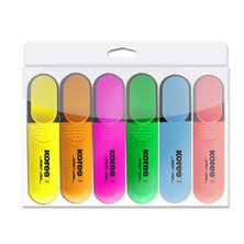 Kores Fosforlu Kalem 6'lı Poşet 6 Canlı Renk Seti Ergonomik Tasarım 5K36160