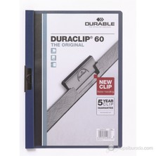 Durable Duraclip 60 Sayfa Kapasiteli Sıkıştırmalı Dosya (2209) Lacivert