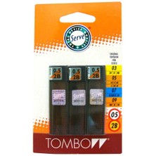 Tombow Kalem Uçları 0,5 mm 2B 3'lü Blister Sarf Malzemeleri için Uygun