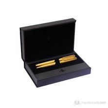 Steelpen Gold Desenli Dolma Kalem + Tükenmez 268