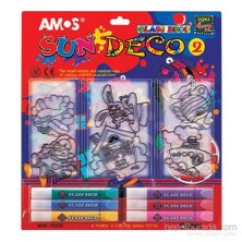 Amos Vitray Cam Boyama Seti 10,5 Ml X 6 Tüp + 6 Adet Vitray Sd10B6-D1