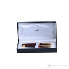 Steelpen Lake Kahve Gold Dolma Kalem + Tükenmez 26