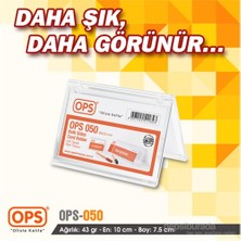 Ops OPS050 Çift Taraflı Kart Tutucu 90x55 mm (Şeffaf)