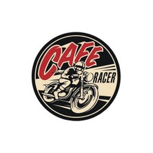 Sticker Master Cafe Racer-1 Sticker Oto Motor Pc Etiket