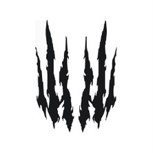 Sticker Master Canavarın Tırnak İzi Sticker Oto Motor Pc Etiket