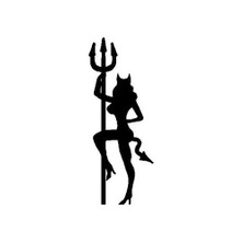 Sticker Master Devil Girl Sticker Oto Motor Pc Etiket