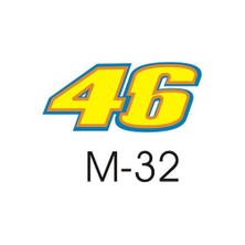 Sticker Master 46 Rossi Sticker Oto Motor Pc Etiket