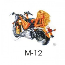 Sticker Master Motosiklet M - 12 Sticker Oto Motor Pc Etiket