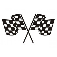 Sticker Master Yarış Bayrağı Sticker Oto Motor Pc Etiket