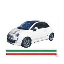Sticker Master Fiat 500 Ön Kaput İtalyan Şerit Oto Motor Pc Etiket
