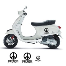 Sticker Master Vespa Peace Sticker Oto Motor Pc Etiket