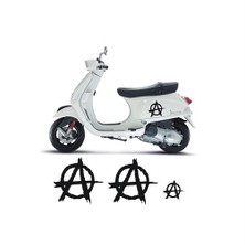 Sticker Master Vespa Anarchy Sticker Oto Motor Pc Etiket