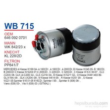 Wunder MERCEDES SPRiNTER II (906) ISITMALI YM Mazot Filtresi OEM NO:6460920701