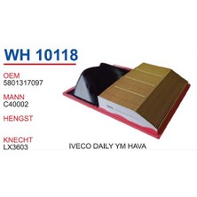 Wunder Iveco Daily Yeni Model Hava Filtresi Oem No:5801317097