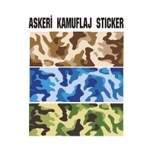 Sticker Master Askeri Kamuflaj Sticker Oto Motor Pc Etiket