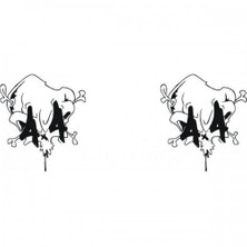 Sticker Master 4X4 Kurukafa Sticker Oto Motor Pc Etiket