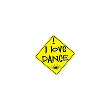 Sticker Master I Love Dance Oto Motor Pc Etiket