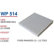 Wunder Ford Ranger 2.2 Ve 3.2 Tdcı Polen Filtresi Oem No:Ab3919n619aa