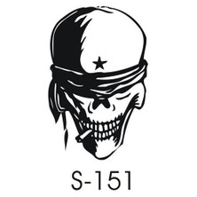 Sticker Master Skull Bere Sticker Oto Motor Pc Etiket