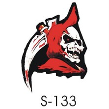 Sticker Master Kurukafa Sticker Oto Motor Pc Etiket