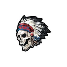 Sticker Master Kızılderili Kurukafa Sticker Oto Motor Pc Etiket