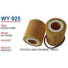 Wunder Toyota Camry 2.5 3.5 Vvtı Yağ Filtresi Oem No:04152-31090