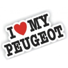 Sticker Master I Love My Peugeot Sticker Oto Motor Pc Etiket