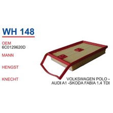 Wunder  Audı A1 1.4 Tdı Hava Filtresi Oem No:6C0129620d