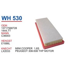 Wunder Mını Cooper 1.6S Hava Filtresi Oem No:13717568728