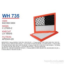 Wunder MERCEDES C320 CDİ - C350 CDİ - CLK320 CDİ 02-09 Hava Filtresi OEM NO:6420940404