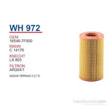 Wunder NISSAN TERRANO II 2.7 D Hava Filtresi OEM NO:16546-7F000
