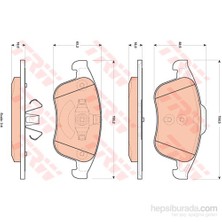 Trw - Fren Balatası Ön Latitude 2.0 16V,2.0 Dci,2.0 Dci 175 (02/2011-) - Trw Gdb1896