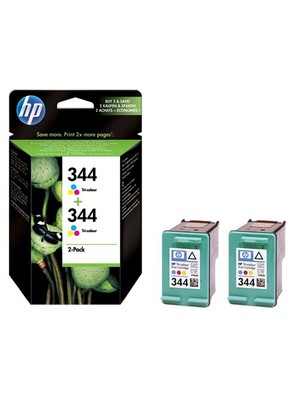 HP 344 Tri Color Mürekkep Kartuş - 2' li EKO Paket C9505E / C9505EE