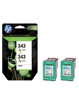 HP 343 TRI Color Mürekkep Kartuş - 2' li EKO Paket CB332E / CB332EE