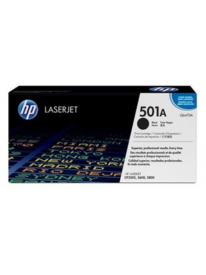 HP 501A 6000 Sayfa Kapasiteli Siyah Toner Q6470A