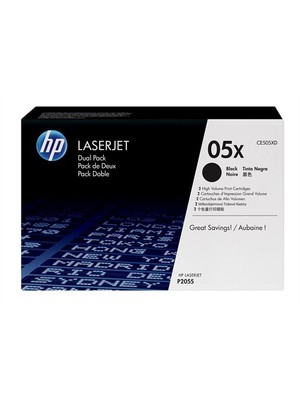 HP 05X 2'li Paket 6500 Sayfa Kapasiteli Siyah Toner CE505XD