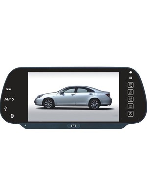 Raymos 7" Dikiz Ayna Monitör Bluetooth-USB-SD -MP5- Oto Tv