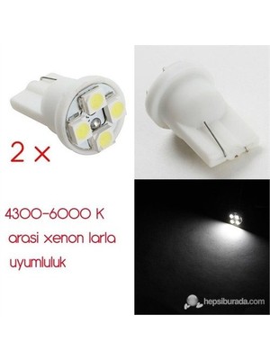Space Dekoratif Led Ampul T10-(2X4 Smd Led)Byz 12V Laam117112