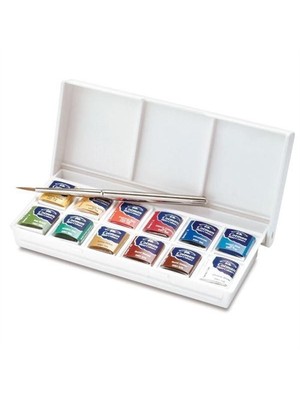 Winsor & Newton Winsor Newton Cotman 12 Renk Cep Tipi (yarım Boy) Tablet Sulu Boy
