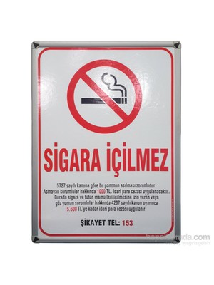Akyazı 35x50 Sigara İçilmez Panosu (Aliminyum Çerçeve)
