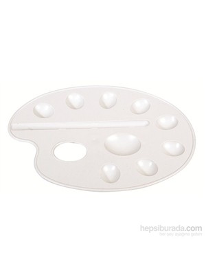 Brons Br-215 Büyük Beyaz Resim Paleti Sanatsal Malzemeler İçin Kullanışlı Tasarım