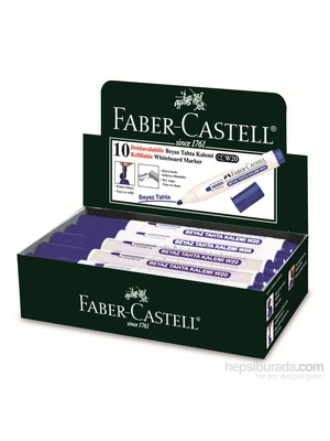 Faber-Castell Beyaz Tahta Kalemi W20 Mavi, 10'lu