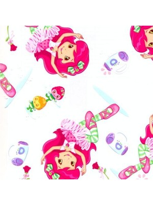 Çilek Kız Şeffaf Pvc Rulo Kap Kağıdı 0522