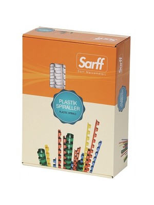 Sarff 38 mm Spiral 50 Adet Kutu İçinde Renkli Plastik Spiral 300-350 SF Ölçülerle