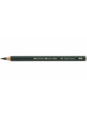 Faber-Castell 9000 Dereceli Jumbo Kurşunkalem 6B 1 Adet Yeşil Renk ve Standart Ölçüler