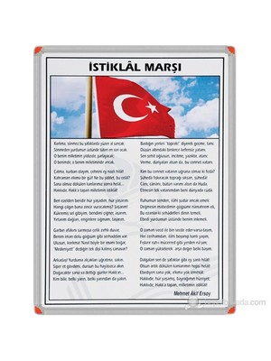 Panda 412 35X50 İstiklal Marşı (Alüminyum Çerçeve)